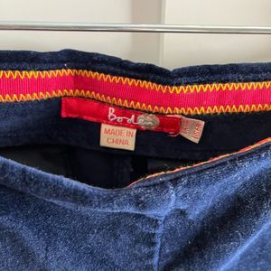 Boden Blue Velvet Streight leg pants
